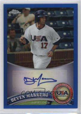 2011 Topps Chrome - Redemption USA Baseball Collegiate National Team - Blue Refractor Autographs #USABB13 - Deven Marrero /99