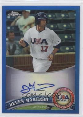 2011 Topps Chrome - Redemption USA Baseball Collegiate National Team - Blue Refractor Autographs #USABB13 - Deven Marrero /99