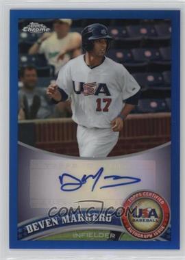 2011 Topps Chrome - Redemption USA Baseball Collegiate National Team - Blue Refractor Autographs #USABB13 - Deven Marrero /99