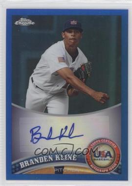 2011 Topps Chrome - Redemption USA Baseball Collegiate National Team - Blue Refractor Autographs #USABB9 - Branden Kline /99