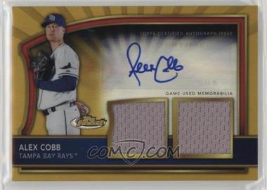 2011 Topps Finest - [Base] - Gold Refractor Rookie Autographed Dual Relics #100.2 - Alex Cobb /69