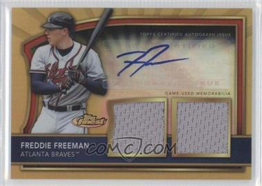 2011 Topps Finest - [Base] - Gold Refractor Rookie Autographed Dual Relics #72 - Freddie Freeman /69