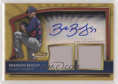 2011 Topps Finest - [Base] - Gold Refractor Rookie Autographed Dual Relics #77 - Brandon Beachy /69