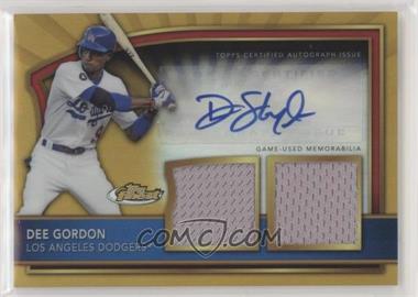 2011 Topps Finest - [Base] - Gold Refractor Rookie Autographed Dual Relics #82 - Dee Gordon /69