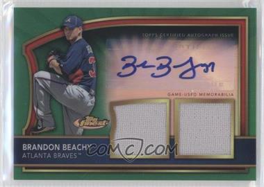 2011 Topps Finest - [Base] - Green Refractor Rookie Autographed Dual Relics #77 - Brandon Beachy /149