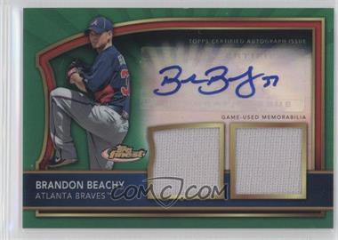 2011 Topps Finest - [Base] - Green Refractor Rookie Autographed Dual Relics #77 - Brandon Beachy /149