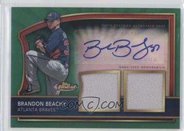 2011 Topps Finest - [Base] - Green Refractor Rookie Autographed Dual Relics #77 - Brandon Beachy /149