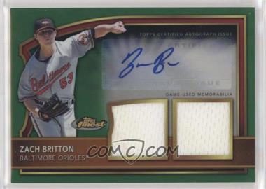 2011 Topps Finest - [Base] - Green Refractor Rookie Autographed Dual Relics #83.2 - Zach Britton /149