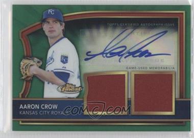 2011 Topps Finest - [Base] - Green Refractor Rookie Autographed Dual Relics #96 - Aaron Crow /149