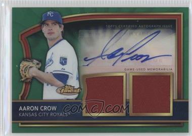 2011 Topps Finest - [Base] - Green Refractor Rookie Autographed Dual Relics #96 - Aaron Crow /149