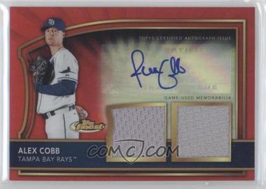 2011 Topps Finest - [Base] - Red Refractor Rookie Autographed Dual Relics #100.2 - Alex Cobb /25