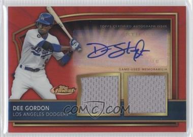 2011 Topps Finest - [Base] - Red Refractor Rookie Autographed Dual Relics #82 - Dee Gordon /25