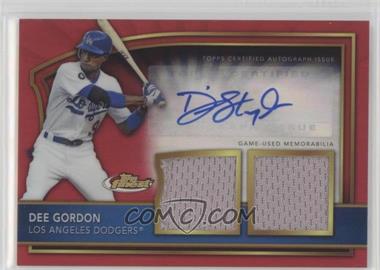 2011 Topps Finest - [Base] - Red Refractor Rookie Autographed Dual Relics #82 - Dee Gordon /25