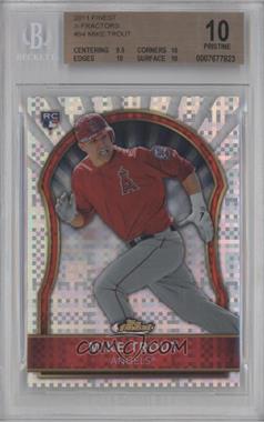 2011 Topps Finest - [Base] - X-Fractor #94 - Mike Trout /299 [BGS 10 PRISTINE]