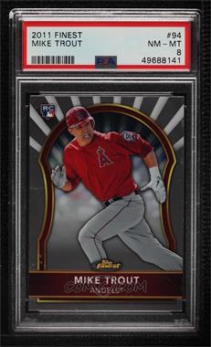 2011 Topps Finest - [Base] #94 - Mike Trout [PSA 8 NM‑MT]