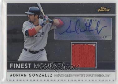 2011 Topps Finest - Finest Moments - Autograph Relics #FMA22 - Adrian Gonzalez /74