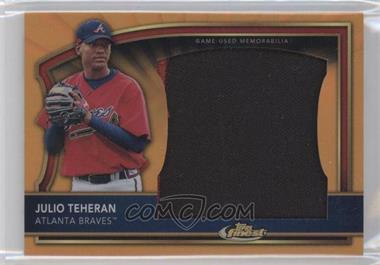 2011 Topps Finest - Jumbo Patch - Orange #JP-JT - Julio Teheran /10