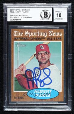 2011 Topps Heritage - [Base] #390 - The Sporting News All-Star - Albert Pujols [BAS BGS Authentic]