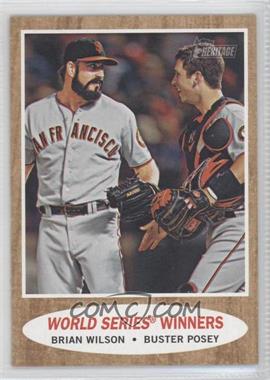 2011 Topps Heritage - [Base] #423 - World Series Winners (Brian Wilson, Buster Posey)