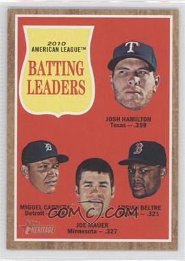 2011 Topps Heritage - [Base] #51 - League Leaders - Josh Hamilton, Miguel Cabrera, Joe Mauer, Adrian Beltre