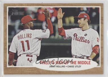 2011 Topps Heritage - [Base] #72 - Philly's Men Up The Middle (Jimmy Rollins, Chase Utley)