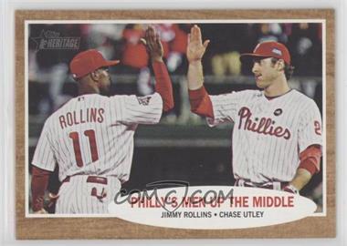 2011 Topps Heritage - [Base] #72 - Philly's Men Up The Middle (Jimmy Rollins, Chase Utley)