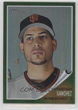 2011 Topps Heritage - Chrome - Green Refractor #C18 - Jonathan Sanchez