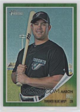 2011 Topps Heritage - Chrome - Green Refractor #C26 - Aaron Hill