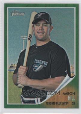 2011 Topps Heritage - Chrome - Green Refractor #C26 - Aaron Hill