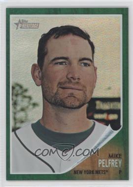 2011 Topps Heritage - Chrome - Green Refractor #C32 - Mike Pelfrey