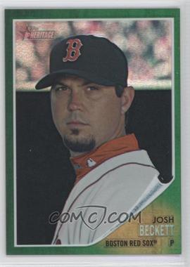 2011 Topps Heritage - Chrome - Green Refractor #C36 - Josh Beckett