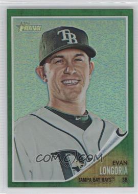 2011 Topps Heritage - Chrome - Green Refractor #C39 - Evan Longoria