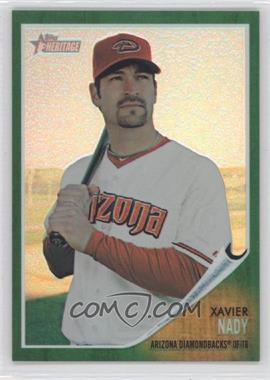 2011 Topps Heritage - Chrome - Green Refractor #C51 - Xavier Nady