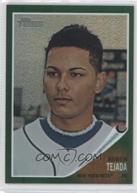 2011 Topps Heritage - Chrome - Green Refractor #C57 - Ruben Tejada