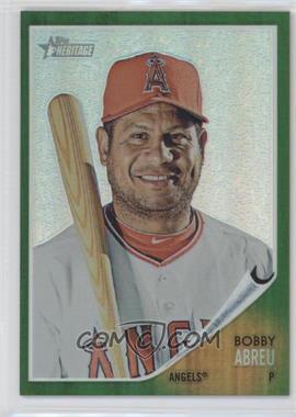 2011 Topps Heritage - Chrome - Green Refractor #C80 - Bobby Abreu