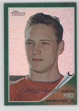 2011 Topps Heritage - Chrome - Green Refractor #C84 - Hunter Pence