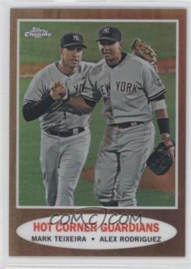 2011 Topps Heritage - Chrome - Refractor #C103 - Hot Corner Guardians (Mark Teixeira, Alex Rodriguez) /562