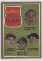 League Leaders - Carlos Gonzalez, Joey Votto, Omar Infante, Troy Tulowitzki #/1…