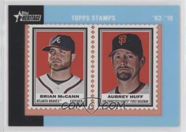 2011 Topps Heritage - Encased Stamps #BMAH - Brian McCann, Aubrey Huff /62