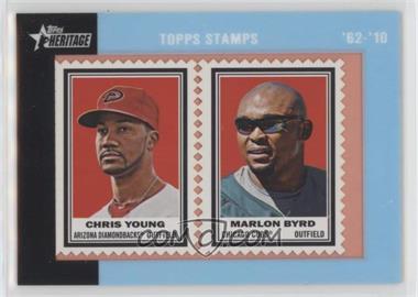 2011 Topps Heritage - Encased Stamps #CYMB - Chris Young, Marlon Byrd /62