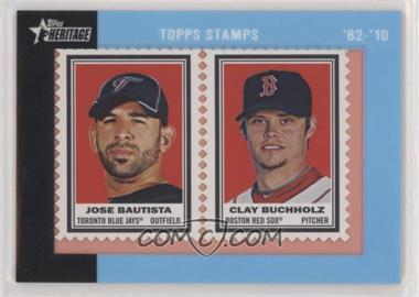 2011 Topps Heritage - Encased Stamps #JBCB - Clay Buchholz, Jose Bautista /62