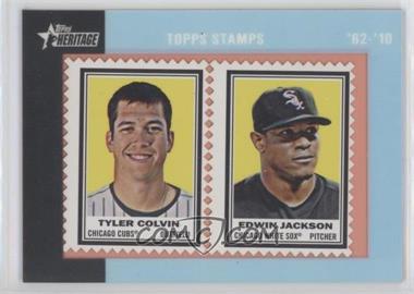 2011 Topps Heritage - Encased Stamps #TCEJ - Tyler Colvin, Edwin Jackson /62 [Good to VG‑EX]
