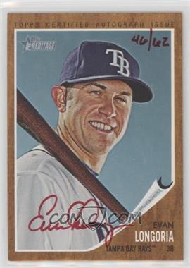 2011 Topps Heritage - Real One Autographs - Special Edition Red Ink #ROA-EL - Evan Longoria /62