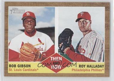 2011 Topps Heritage - Then and Now #TN-10 - Bob Gibson, Roy Halladay