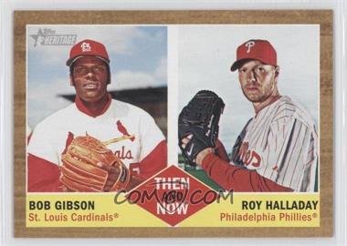 2011 Topps Heritage - Then and Now #TN-10 - Bob Gibson, Roy Halladay