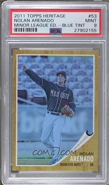 2011 Topps Heritage Minor League Edition - [Base] - Blue Tint #53 - Nolan Arenado /620 [PSA 9 MINT]