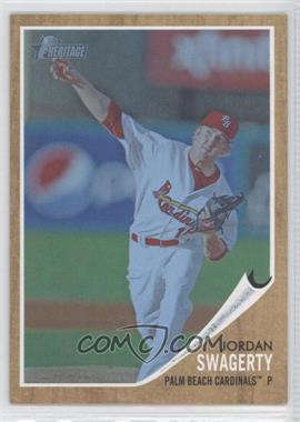 2011 Topps Heritage Minor League Edition - [Base] - Blue Tint #93 - Jordan Swagerty /620