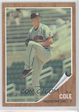 2011 Topps Heritage Minor League Edition - [Base] - Green Tint #84 - A.J. Cole /620