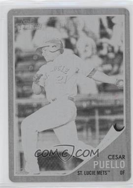 2011 Topps Heritage Minor League Edition - [Base] - Printing Plate Black #190 - Cesar Puello /1
