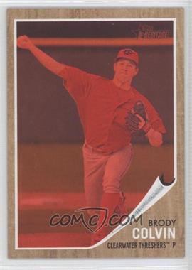 2011 Topps Heritage Minor League Edition - [Base] - Red Tint #128 - Brody Colvin /620